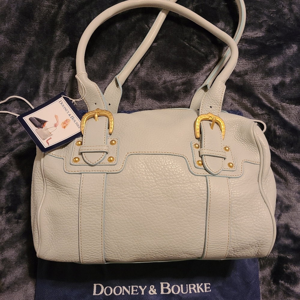 Dooney & Bourke Pebble Leather Bucket Satchel